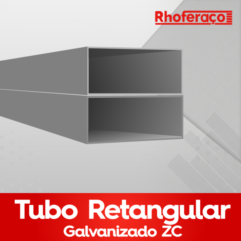 Tubo Retangular Galvanizado Zc – Metalon Zincado